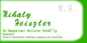 mihaly heiszler business card